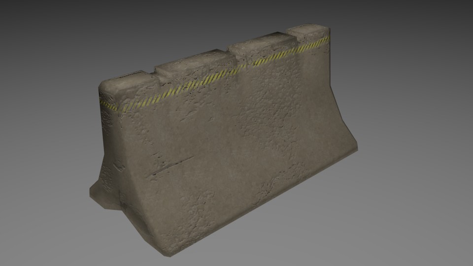 Concrete Barrier with colormap preview image 1